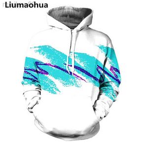 Herrtröjor tröjor liumaohua nya män kvinnor avslappnade hoodies 90 -talet jazz solo papper cup crewneck sweatshirt modekläder unisex 3d hoodies hkd230731