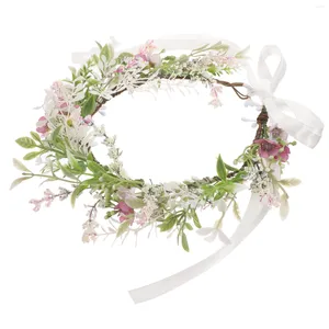 Decorative Flowers Flower Crown Hair Headpiece Elegant Floral Wreath Wedding Bridal Po Prop