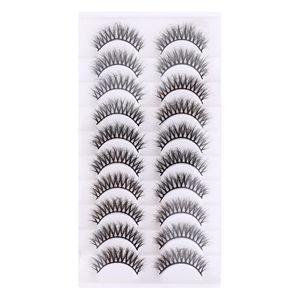 False Eyelashes Three dimensional eyelashes,White boxes 10 rows,Dense, comfortable, curling