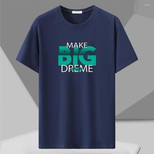 Męskie koszule Summer Men Funny litera Tshirt z krótkim rękawem bawełna plus rozmiar 8xl 10xl 12xl 78 76 74 72 70 Mferlier Fashion Tees Tops luźne