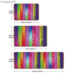 Tappeti Pavimento in legno colorato Stampa Tappeti da cucina per soggiorno Tappeto lungo Tappetino da cucina Tappeti Tappetino per porta d'ingresso Decorazioni per la casa R230731
