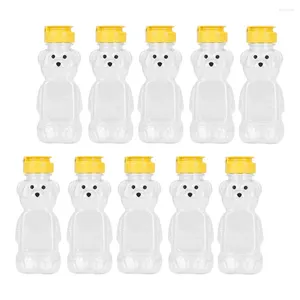 Dinnerware Sets Drinking Water Bottle Cartoon Bear Beverage Cup Kids Sealing Plastic Juice Bottles