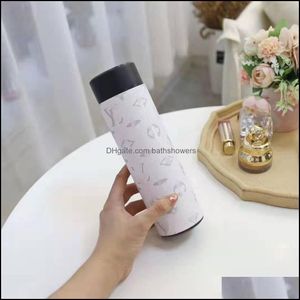 Water Bottles 500Ml Keep Bottle Thermal Thermoses Temperature Display Vacuum Insated Cup Stainless Steel Travel Coffee Mug Thermos Fla Dhqut