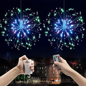 Garden Decorations LED Christmas Decoration Lights Fireworks Dandelion Shape Outdoor Waterproof Festive Atmosphere Light Can Be Hung Under The Tree 230731