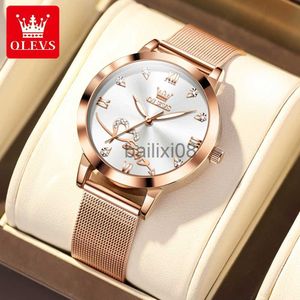 Andere Uhren OLEVS Top-Marke Damenuhren Elegante Quarz-Damenarmbanduhr Edelstahl Wasserdicht Leuchtzeiger 2023 Neu J230728