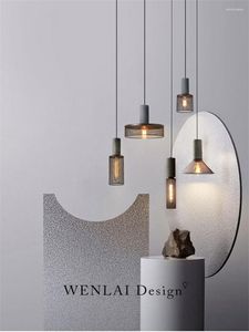 Pendant Lamps Nordic Retro Industrial Style Cement Lights Restaurant Bedside Lamp Single Head Loft Hanging Lighting