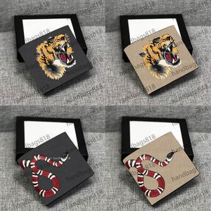 with box high quality Men wallets wallet Purse fashion style snake Tiger head pattern fold Purses classical women wallet portafogl255j