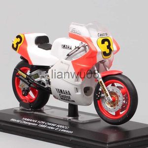 Druckguss-Modellautos im Maßstab 122 Italeri Yamaha YZR OW98 500cc 1988 Fahrer #3 ELawson Motorrad Druckguss-Rennrad Spielzeugfahrzeugmodell für Sammlung x0731