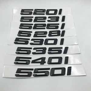 ABS 520I 523I 525I 528I 530I 535I 540I 550IトランクリッドリアエンブレムバッジBMW 5シリーズE60 E61 F11 Emblem267iのブラックレター