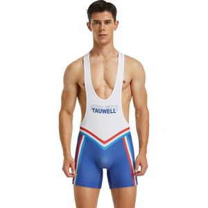 Men's Tank Tops SEOBEAN Mens Undershirts Bodysuit Wrestling Singlet Fitness Workout Vest Bodywear Underwear Bodybuilding Jumpsuit 230729