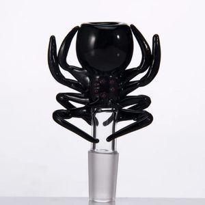 Einzigartiges Design, farbiges Spinnen-Handgriff-Glasbong-Zubehör mit 14 mm 18 mm öffentlicher Rauchwerkzeug-Glasschale