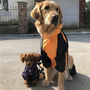 Vestuário para cães Pequeno Médio XL Casaco de chuva para cães Macacão Capa de chuva Poodle Samoiedo Husky Golden Retriever Roupa à prova d'água Macacões Para Cachorro Roupa 230729