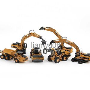 Druckguss-Modellautos HUINA Legierung Druckguss-Bagger 150 Ingenieurwesen Konstruktionsmodell Bulldozer Metall-LKW für Jungen Geburtstagsgeschenk Spielzeugautos x0731