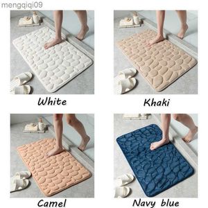 Halılar Cobblestone Kabartmalı Banyo Banyo Mat Slip Olmayan Halılar Yıkama Havzası Küvet Yan Zemin Halı Duş Odası Kapatma Hafıza Köpük Pad R230731