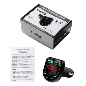 Bluetooth Car Kit Mp3 Bluetooth-compatible 5 0 Hands Phone Player Music Card Audio Receiver Fm Transmitter Dual USB Fast Charg257s