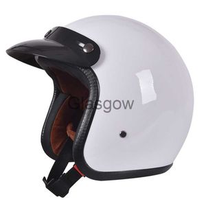 Capacetes de motocicleta 2023 Open Face Motorcycle Capacete Vintage 34 Jet Cafe Racer Scooter Bike Casque Moto Casco Moto Dot Ece Aprovado Handmade X0731