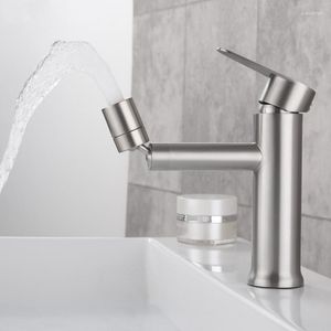 Rubinetti per lavabo da bagno Rubinetto per lavabo a 2 modalità Rotazione a 360 ° Rubinetto per miscelatore per acqua fredda e acqua Cucina per bambini Risparmio del filtro antispruzzo