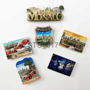 Fridge Magnets Monaco fridge magnets Creative Travel souvenir gift resin UV magnet refrigerator magnets home decor collection x0731