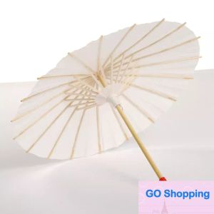 Klassischer weißer Bambus-Papier-Regenschirm, Sonnenschirm, tanzende Hochzeit, Brautparty-Dekoration, Braut-Hochzeits-Sonnenschirme, weiße Papierschirme, 100 Stück