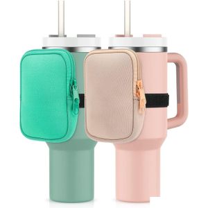 Drinkware Handle Sublimation Water Bottle Zipper Pouch Storage Sleeve For 40Oz Tumbler Neoprene Holder Carrier Bag Running Walking D Dhbcv