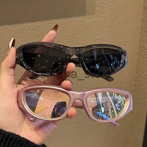 Sunglasses Retro Y2K Style Women Cat Eye Sunglasses Fashion Colorful Mirror Goggles Men Punk Sports Sun Glasses J230731