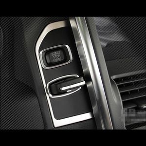 Rostfritt stål Key Hole Panel Decoration Cover Trim Interior Tändningsanordningsremsor för Volvo XC60 Biltillbehör247E