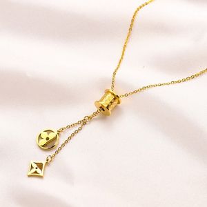 Es fourleaf clover pendell kvinnor guld charm tjej kärlek gåva e mode smycken varumärke designer