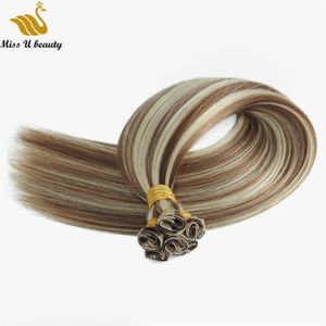 HandTied HairExtensions Made by Hand HumanHair Bundles Hair Weaves High Quality 160gram per Bundle 8pcs Weft2714