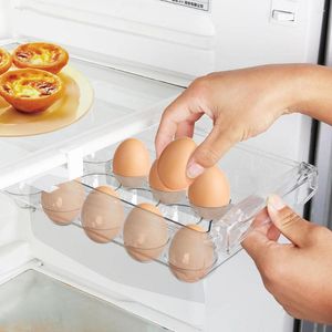 Organizador de plástico transparente para armazenamento de cozinha, deslizar sob a prateleira, gaveta, caixa, rack, geladeira, ovo, vegetais, frutas, alimentos, recipiente