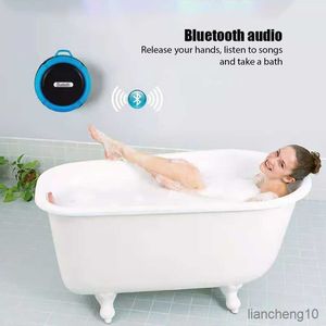 Bärbara högtalare Portabla Bluetooth Waterproof Wireless Handsfree Outdoor Sug Cup Mini Car Subwoofer Small R230731
