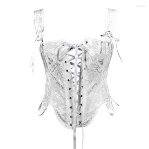 Пояс винтажные топы жилета корсета для женщин Сексуальные костюмы талия формируйте корпус Жаккард лента 57BD