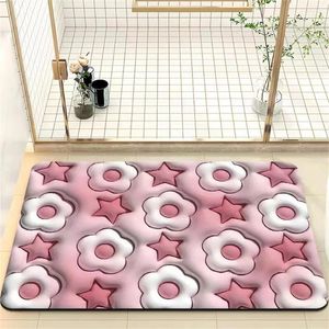 Tapetes de banho tapete de piso de veludo técnico secagem rápida e simples e simples banheiro não deslizamento de fibra de fibra de poliéster de carpete piso do quarto