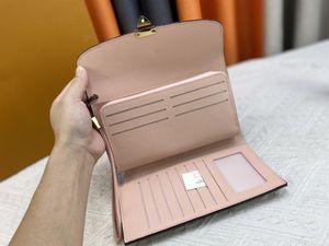 Kadın tasarımcı cüzdan lüksler zarf uzun para çantası kahverengi çiçek mektup büyük boyutlu kart tutucular yüksek kaliteli bayanlar moda küçük debriyaj çanta