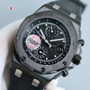 ap luxury men watch ap piglet chronograph wristwatch CNHI high quality swiss mechanical movement uhr back transparent rubber strap montre royal reloj