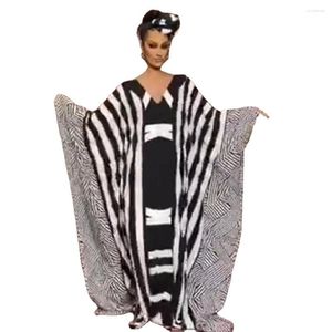 Etnische kleding Afrikaanse jurken voor dames Zomer Sexy V-hals Polyester Plus maat lange jurk Kleding Vrouw