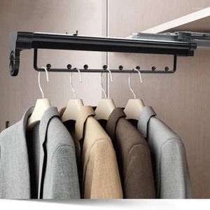 Hangers Retractable Wardrobe Rail Clothes Hanger Towel Coat Rack Closet Cabinet Storage Organizer Pull Out Hanging Rod