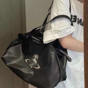 Designer Viviene Westwoods Black Silver Minority Vivienne West Empress Dowager Medieval Large Saturn Tot Wandering Bag Large Capacity One Shoulder Handbag