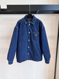 Kadınlar bluz gömlekleri tasarımcı lüks moda uzun kollu denim gömlek kadınlar için tek göğüslü cep bluzu kadın çevir yaka kot pantolonlar 0bf2