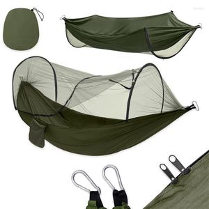 Camp Furniture Fully Automatic Speed-opening 260x140cm Hammock With Mosquito Net Outdoor Single Nylon Camping Anti-mosquito