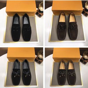 Model Designer Men Loafers Shoes Luxury Wedding Leather luxurious cowhide Shoes Adult Black Brown Driving Moccasin Soft Non-slip Loafers Shoe High quality Size 38-46