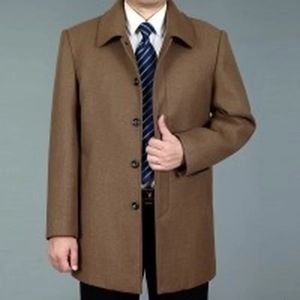 Herrjackor 2023 Män vinterlång kappa ullrock Men Peat Winter Jackets Autumn Mens Ull Blend Overcoat Trench Coat Man Long Jacket 231101