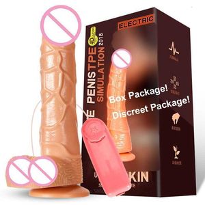 Sex Toy Massager Adult Massager Silicone Dildo Vibrator Erotic Sextoys Realistic Huge Penis Strong Suction Cup Vibrators for Women Vibrating Products