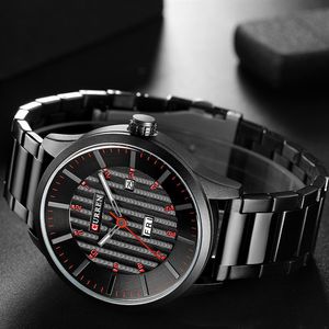 Curren Fashion Quartz Men Watches Strapwatches de pulseira de aço inoxidável Casual Casual Casual Man Watch Business Relogio Masculino267K