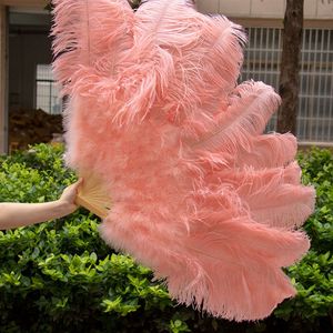 Marabou Fans for Wedding Performance Party Stage Show Props High Quality Ostrich Feather Fan 45*100CM Size