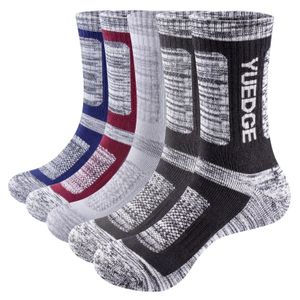 スポーツソックスYuedge Mens Mosionure Wicking Cushioned Thick Sport Sports Athletic Crew Socks Mid Walking Hiking Socks for Menサイズ37-44/44-46EU 231101