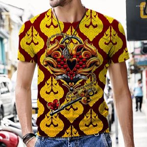 Homens Camisetas Homem Camisetas Verão Manga Curta 3D Industrial Metal Estilo Impressão Casual Oversized Camisa Homens Harajuku Hip Hop Mens Roupas