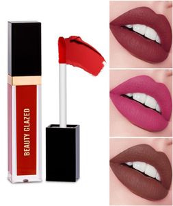 Beauty Glazed Lipstick Wasserdicht, Langanhaltend, Trocknet schnell, Gute Deckkraft für alle Hautfarben, 24 Farben, Optional, Make-up, Flüssiger Matt-Lippenstift8800390