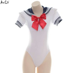 Ani Japońska szkoła studencka Klasa pływania jednoczęściowy strój kąpielowy Kobiety anime Bodysuit Top Sailor Mundliform Cosplay Cosplay Cosplay