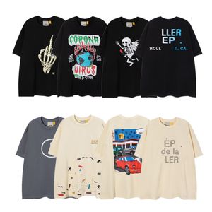 2024ss Designer Mens T S New Design Graffiti Paint Letters Tee Cotton Round Collar Loose Hip Hop Short Sleeve T-shirt Fashion Men Casual Alphabet Print