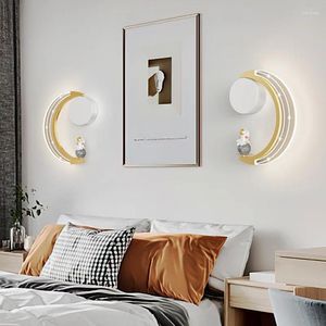 Wall Lamp Modern Led Decor Marble Frosting Black Outdoor Lighting Lamps Bathroom Fixtures Antique